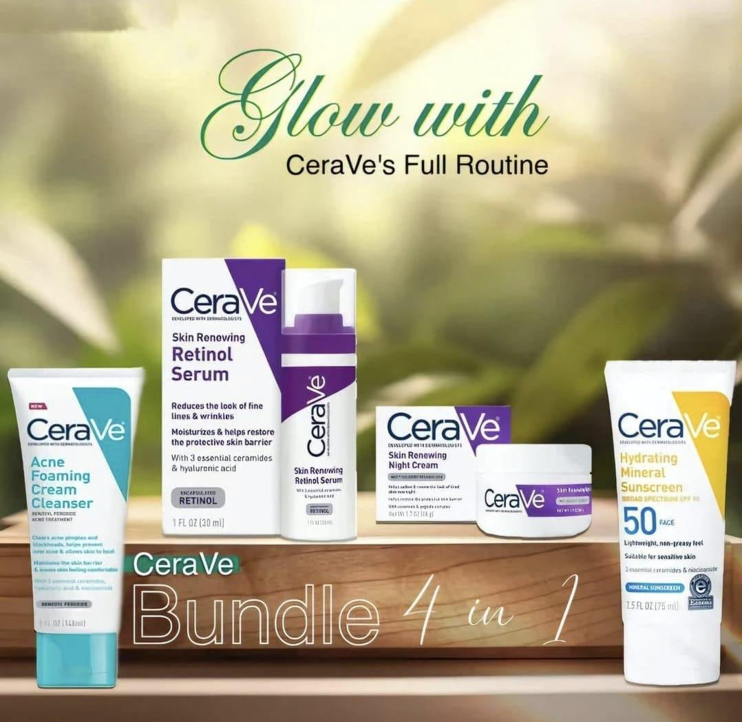 Cerave 4-in-1 Skincare Glow & Radiance Facial Kit