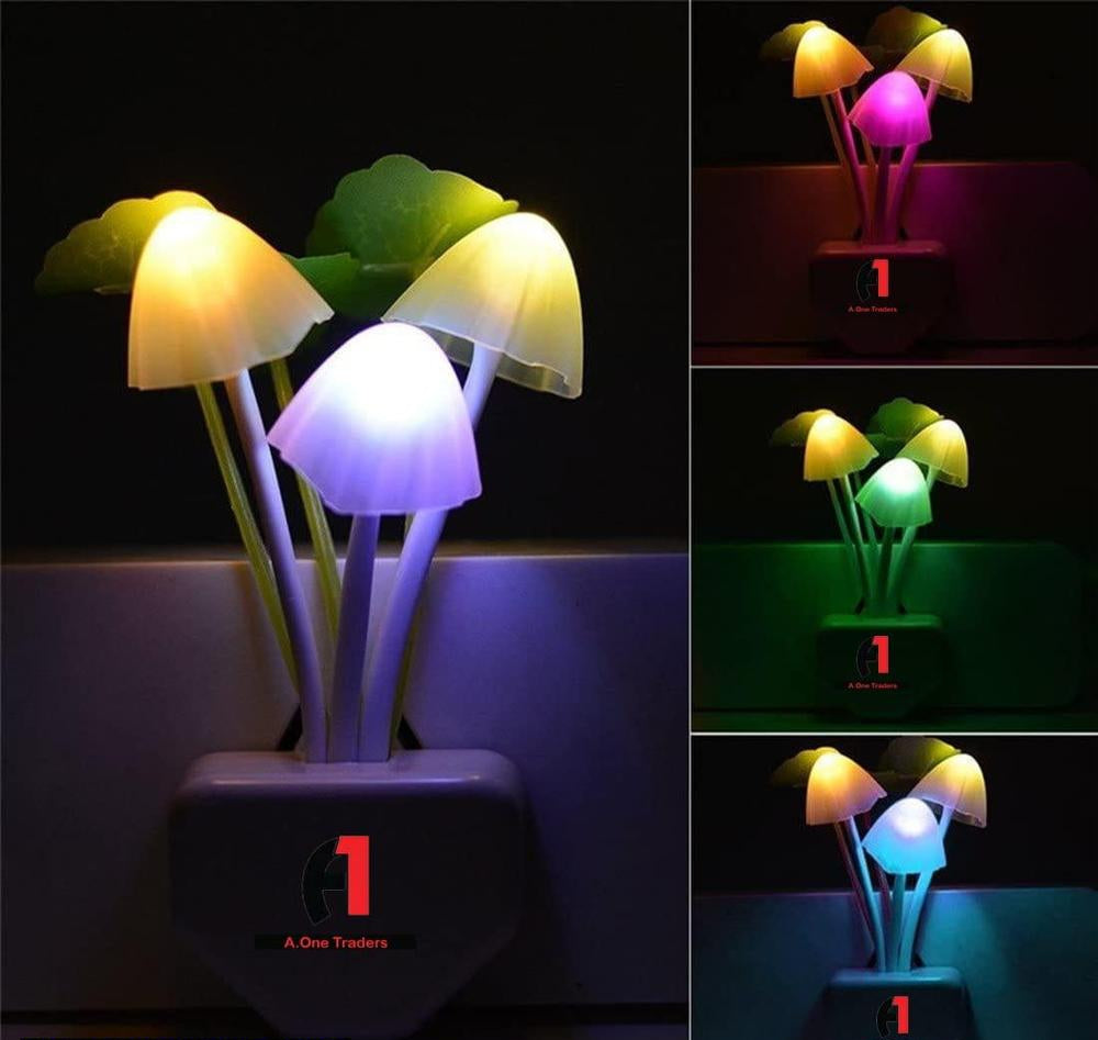 1 Pc Mashroom Night Light Plug - In Sensor  Lamp