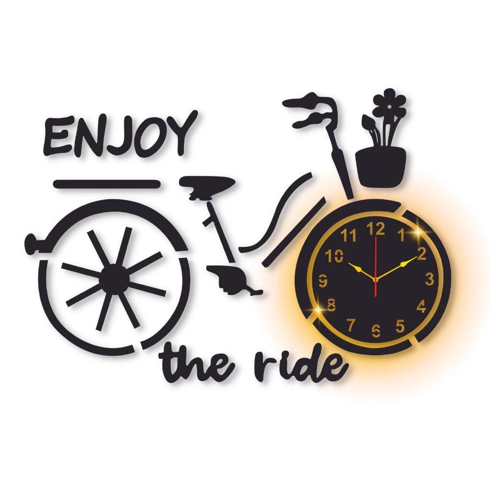 Bicycle Design Laminated Wall Clock With  Backlight